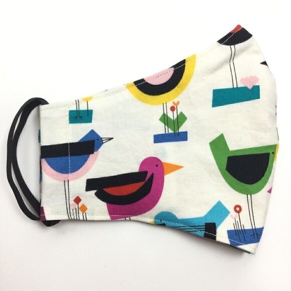 Hand Crafted Accessories - ‎2/$15 - Bird Mask, Modern Bird Pattern Face Mask, Filti Filter